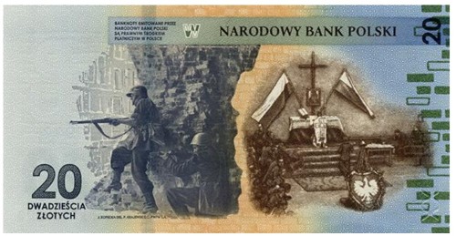 Banknot kolekcjonerski 20 zł 80. rocznica wybuchu Powstania Warszawskiego