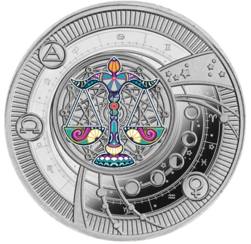 500 franków CFA, Waga, Seria: Znaki Zodiaku, Srebrna moneta