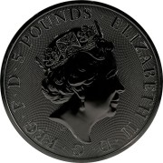 Srebrna moneta 5£ Koń Hanoweru awers