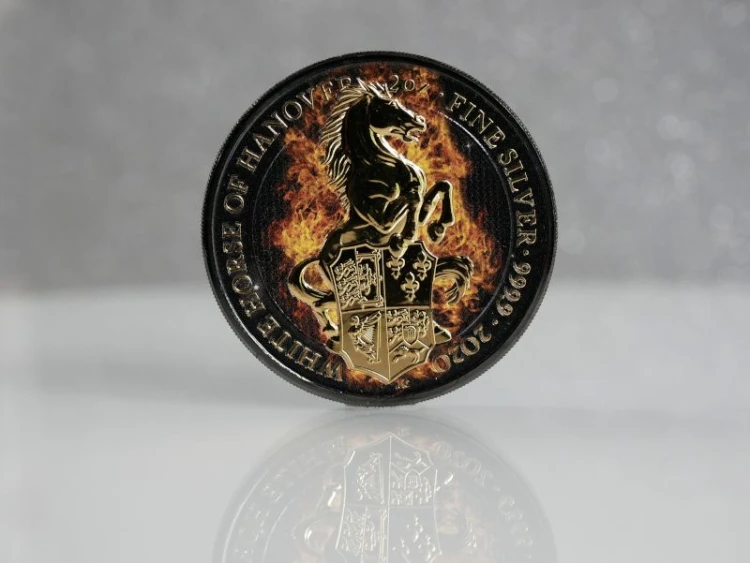 Srebrna moneta 5£ Koń Hanoweru