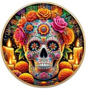1 uncja, Dia De Los Muer1 uncja, Dia De Los Muertos, Mexico Libertad, Srebrna moneta uszlachetnionatos, Mexico Libertad, Srebrna moneta uszlachetniona