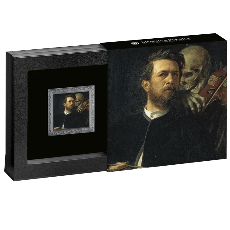 1000 franków CFA, Arnold Böcklin, Autoportret ze śmiercią grającą na skrzypcach, Srebrna moneta