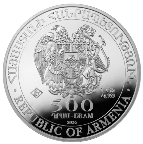 1 uncja, Arka Noego - Armenia 2026, Srebrna moneta