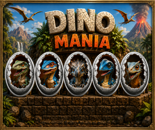 Dino Mania, Zestaw srebrnych monet