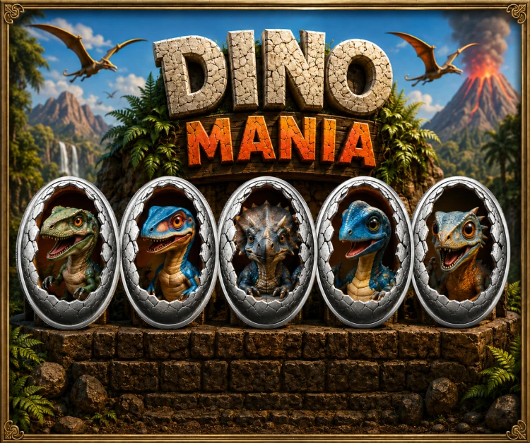 Dino Mania, Zestaw srebrnych monet
