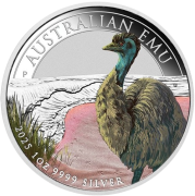 1$, Australijski Emu, Srebrna moneta,