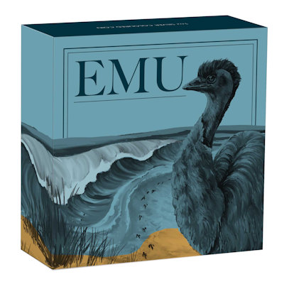 1$, Australijski Emu, Srebrna moneta