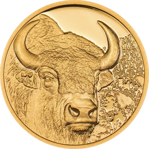 1/10 uncji, Bizon - Dzika Mongolia, Złota moneta, AWERS