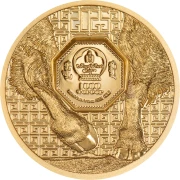 1/10 uncji, Bizon - Dzika Mongolia, Złota moneta, rewers