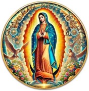 1 uncja, Matka Boża z Guadalupe, Mexico Libertad, Srebrna moneta uszlachetniona