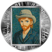 500 franków CFA, Autoportret w szarym filcowym kapeluszu , Seria: Anime Art, Srebrna moneta