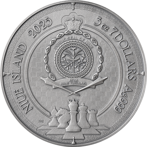 7 $, Gambit królewski , Seria: Bitwa szachowa, Srebrna moneta