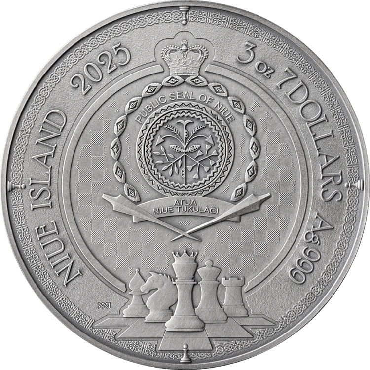 7 $, Gambit królewski , Seria: Bitwa szachowa, Srebrna moneta