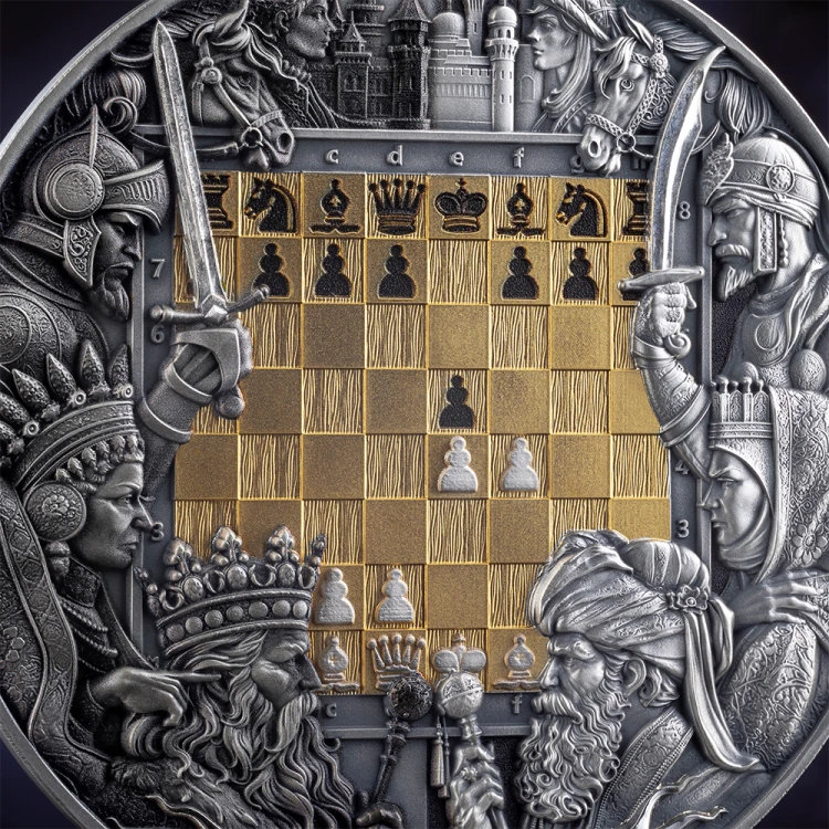 7 $, Gambit królewski , Seria: Bitwa szachowa, Srebrna moneta