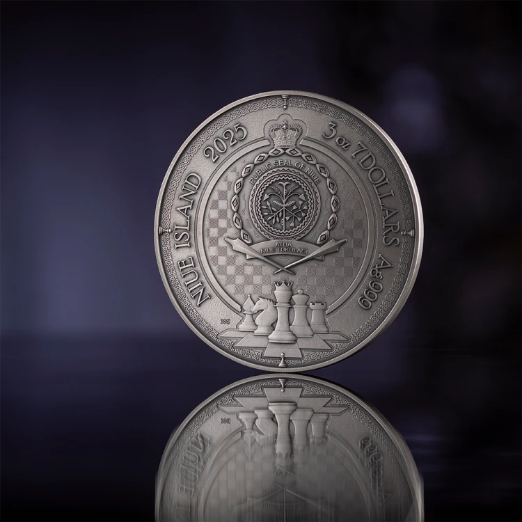 7 $, Gambit królewski , Seria: Bitwa szachowa, Srebrna moneta