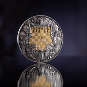 7 $, Gambit królewski , Seria: Bitwa szachowa, Srebrna moneta