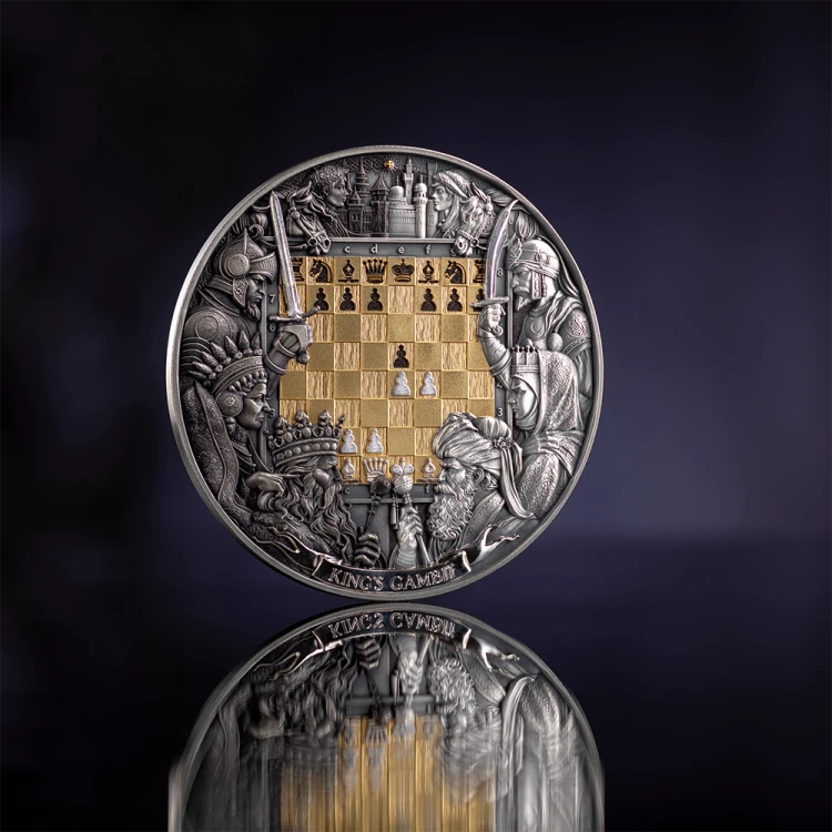 7 $, Gambit królewski , Seria: Bitwa szachowa, Srebrna moneta