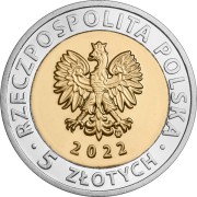 Monet obiegowa 5 zł Odkryj Polskę - Zamek w Mosznej awers