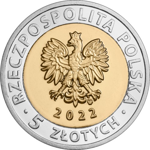 Monet obiegowa 5 zł Odkryj Polskę - Zamek w Mosznej awers