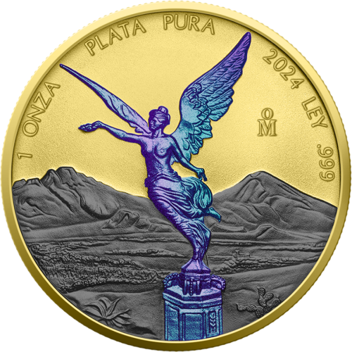 1 uncja, Kolor w bogactwie Mexico Libertad, Srebrna moneta uszlachetniona