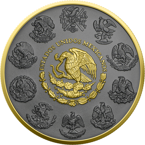 1 uncja, Kolor w bogactwie Mexico Libertad, Srebrna moneta uszlachetniona