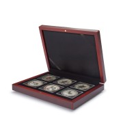 Mahoniowe etui Volterra na 6 monet w kapslu QUADRUM