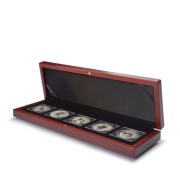 Mahoniowe etui Volterra na 5 monet w kapslu QUADRUM