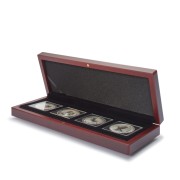 Mahoniowe etui Volterra na 4 monety w kapslu QUADRUM
