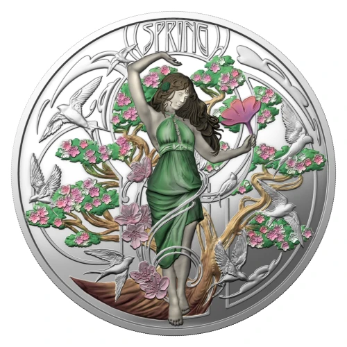2 $, Wiosna, Srebrna moneta