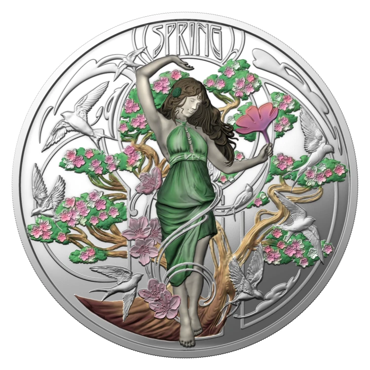 2 $, Wiosna, Srebrna moneta