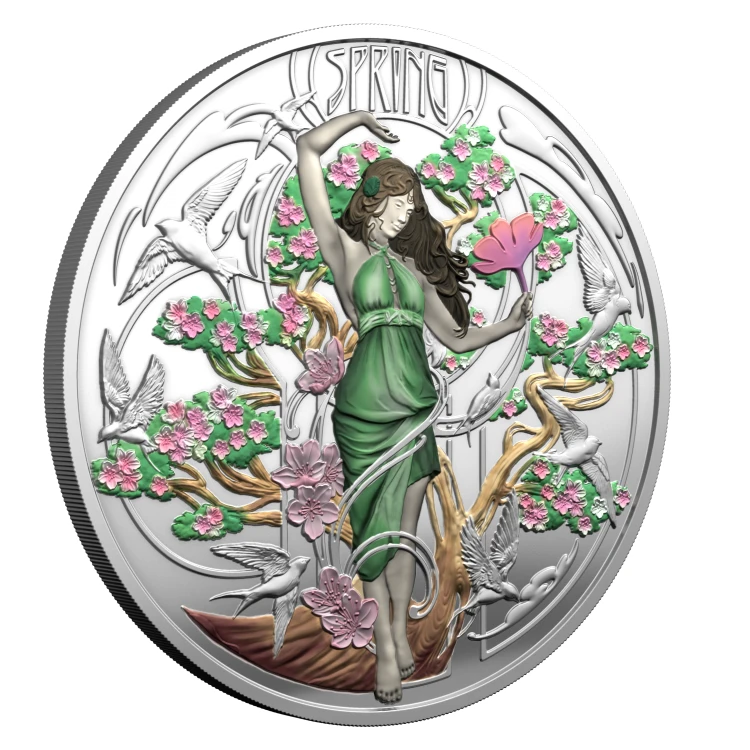 2 $, Wiosna, Srebrna moneta