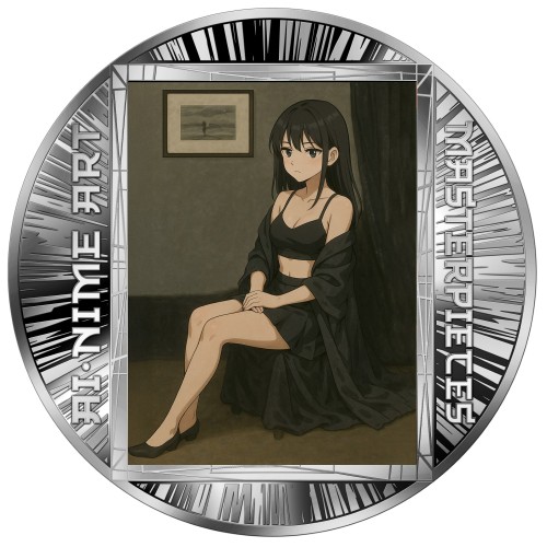 500 franków CFA, Matka Whistlera, Seria: Anime Art, Srebrna moneta