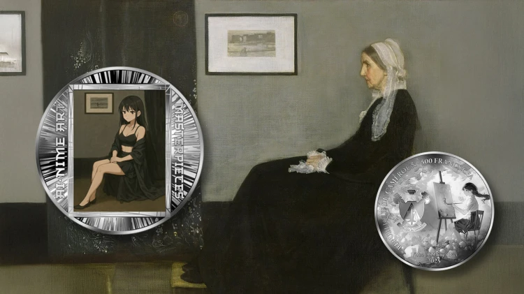 500 franków CFA, Matka Whistlera, Seria: Anime Art, Srebrna moneta