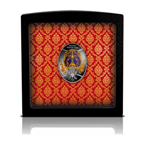 Srebrna moneta Jajo carewicza, Seria: Jaja Faberge etui