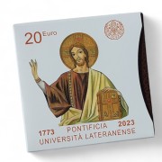 Miedziana moneta 20 € 250. rocznica powstania Papieskiego Uniwersytetu Laterańskiego, Watykan
