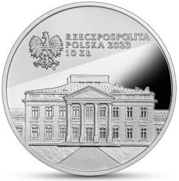 Srebrna moneta kolekcjonerska 10 zł Stanisław Wojciechowski awers