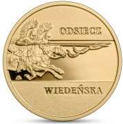 Złota moneta kolekcjonerska 100 zł Odsiecz wiedeńska 2023 rewers