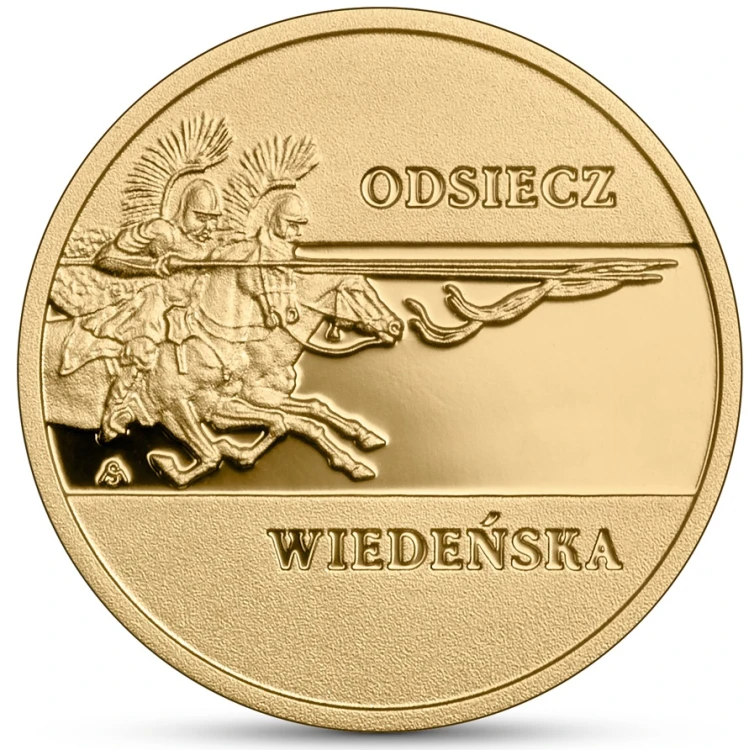 Złota moneta kolekcjonerska 100 zł Odsiecz wiedeńska 2023 rewers