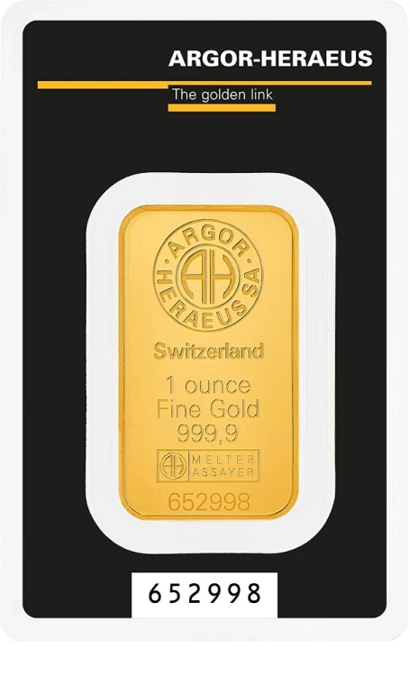 Sztabka złota 1 oz Agor Heraeus