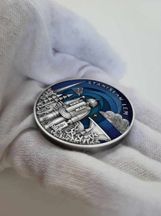 Srebrna moneta 10 € Solaris, Stanisław Lem