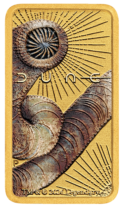 g Dune THE PERTH MINT, Sztabka złota kolorowana