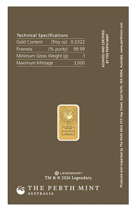 g Dune THE PERTH MINT, Sztabka złota kolorowana