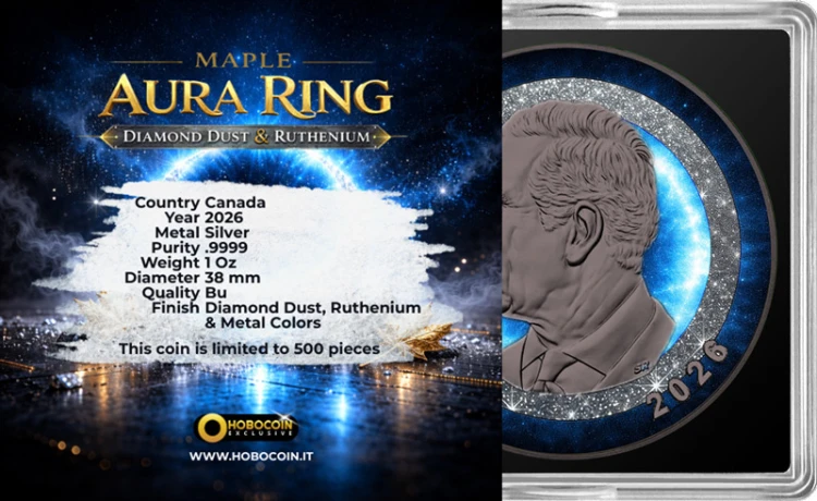 1 uncja, Maple Aura Ring, Srebrna moneta