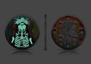 Srebrny zestaw monet Día de Muertos - 3 x 2022 Maple Leaf glowing 1