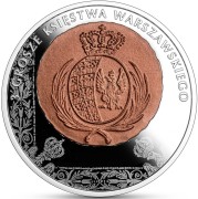 Moneta kolekcjonerska NBP 20 zł "Historia monety polskiej - 3 grosze Księstwa Warszawskiego"