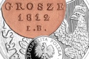 Moneta kolekcjonerska NBP 20 zł "Historia monety polskiej - 3 grosze Księstwa Warszawskiego"