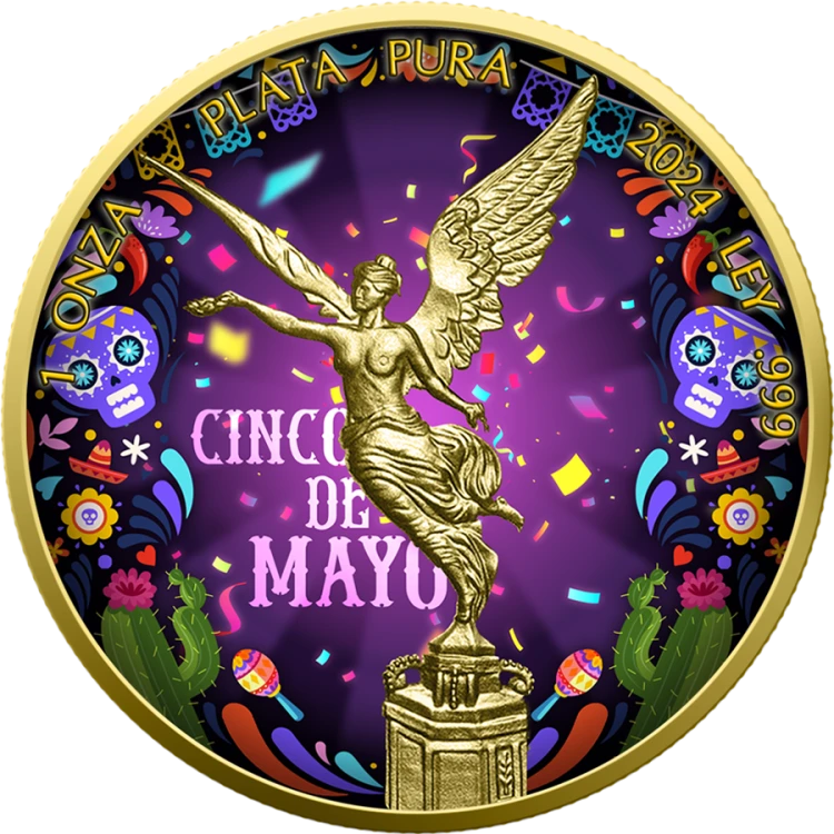1 uncja, Cinco de Mayo Mexico Libertad, Srebrna moneta