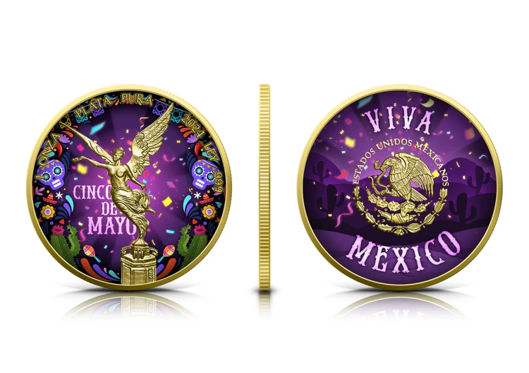 1 uncja, Cinco de Mayo Mexico Libertad, Srebrna moneta