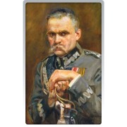Srebrna sztabka Wojciech Kossak - Marszałek Józef Piłsudski rewers