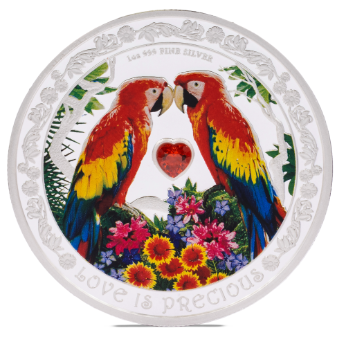 2$ Love is Precious – Macaws, Srebrna moneta